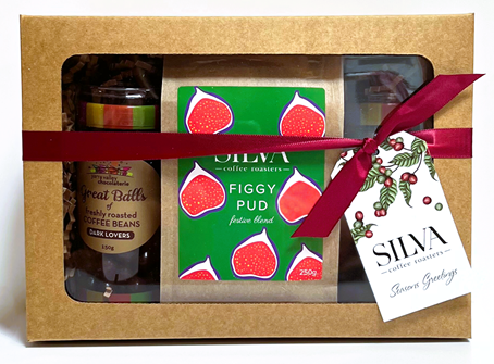 Chocolate Lovers Christmas Gift Box ~ Silva Coffee & Chocolate Coffee Beans