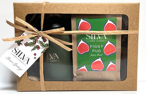 'On the Go Bino' Christmas Gift Box ~ Silva Coffee & Fressko Cup ~ Mix & Match your favourites